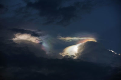 Low angle view of storm clouds in sky