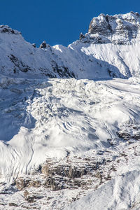 Snow covered mountain against sky