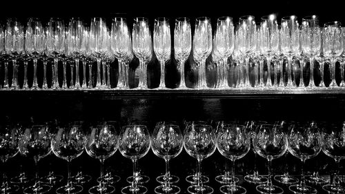 Close-up of wine bottles