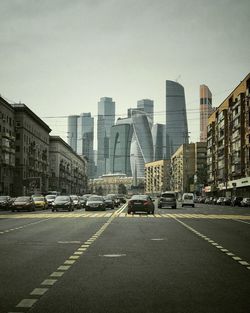 City street against clear sky