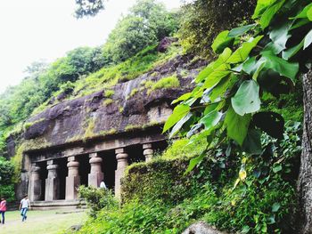 Low angle view of old ruin