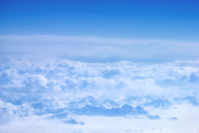 Scenic view of cloudscape against blue sky