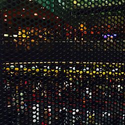 View of multi colored lights in the dark