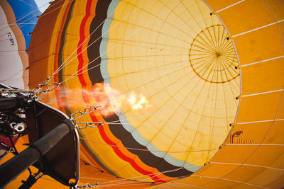 Low angle view of hot air balloon