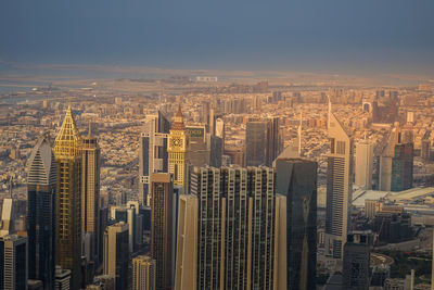 Aerial view of buildings in city