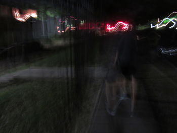 View of illuminated tunnel