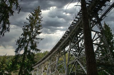 Low angle view of bridge against sky