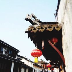 Low angle view of traditional building