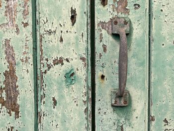 Full frame shot of rusty metal door