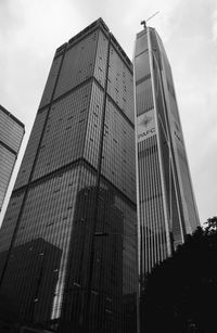 Low angle view of modern building against sky