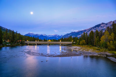 Moon over Banff