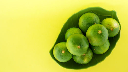 Fresh lime put in a bowl served to maintain our health