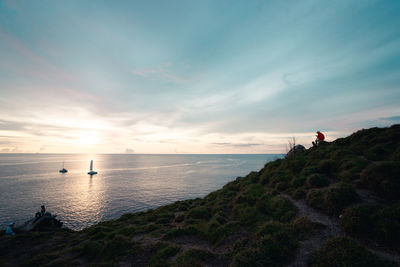 Scenic view of sea against sky