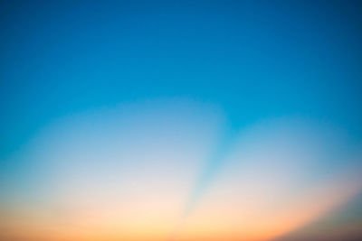 Low angle view of sky at sunset