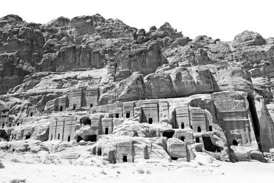 View of old ruins against clear sky