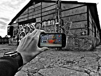 Woman standing in city