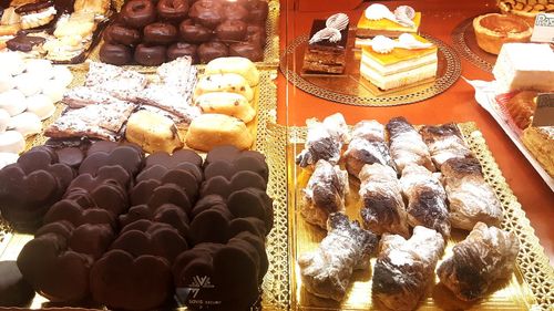Close-up of pastry in store