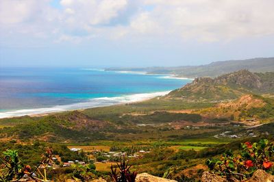 Scenic view of barbados west coast 