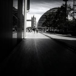 People walking on road in city