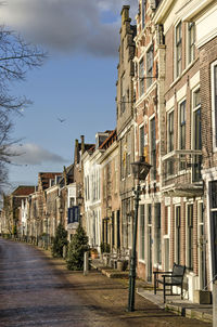 View of residential buildings in city