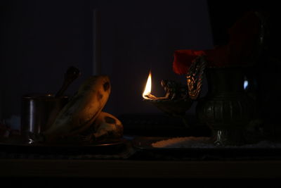 Close-up of food on table