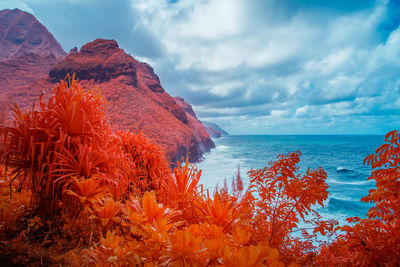 Scenic view of sea against sky