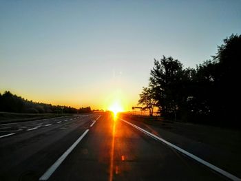 Country road at sunset