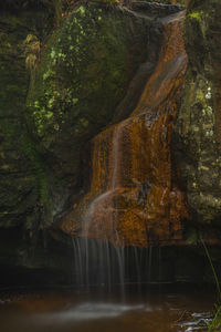 Scenic view of waterfall