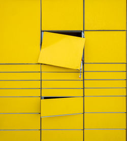 Full frame shot of yellow wall