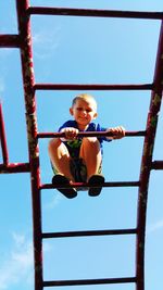 Portrait of a girl playing in playground