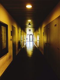 Empty corridor of building