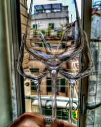 Close-up of beer glass