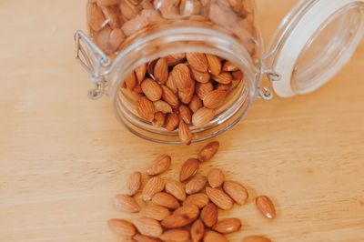 Spilled almonds
