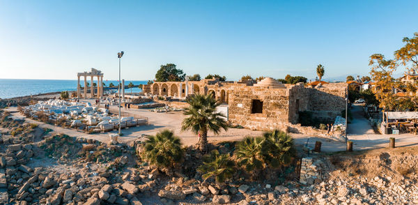 Aerial view of side. it is small resort town in turkey