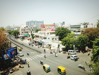 City street with buildings in background