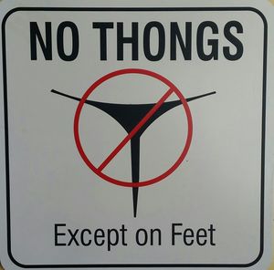 Close-up of information sign