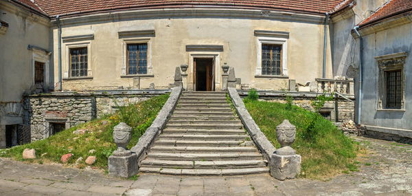 Svirzh, ukraine 10.07.2021. svirzh castle in lviv region of ukraine on a sunny summer day