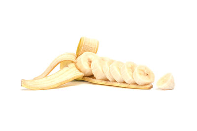 Close-up of fruit against white background