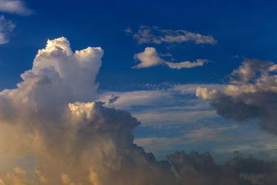 Low angle view of sky during sunset