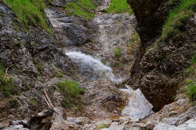 Stream flowing through rocks