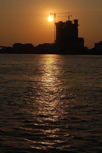 View of sea at sunset