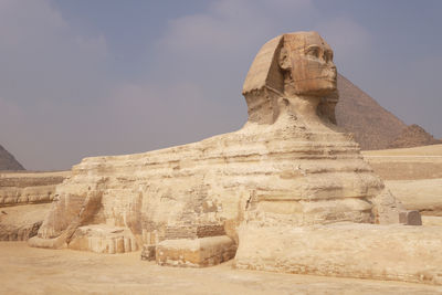 Low angle view of rock formations