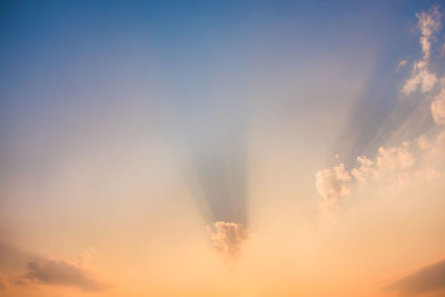 Low angle view of sky during sunset