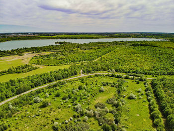 Scenic view of land against sky