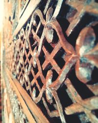 Extreme close up of rusty metal