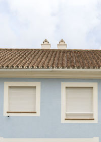 Low angle view of house against sky