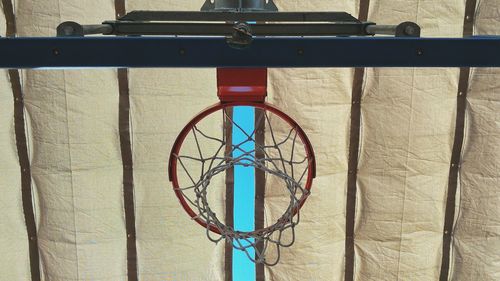 View of basketball hoop against wall