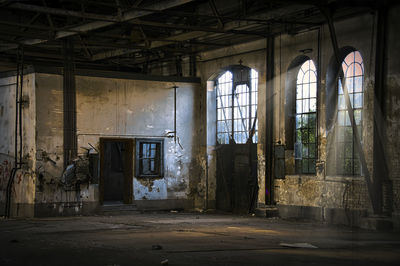 Interior of abandoned building