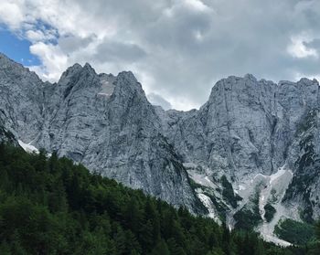 Scenic view of rocky mountains against sky