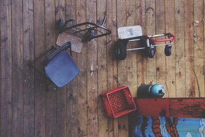 Close-up of objects on table